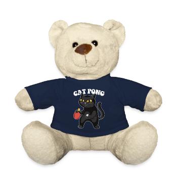 Tennis de Table Chat Ping-Pong Tenue Cat Pong - Nounours - bleu marine - Devant