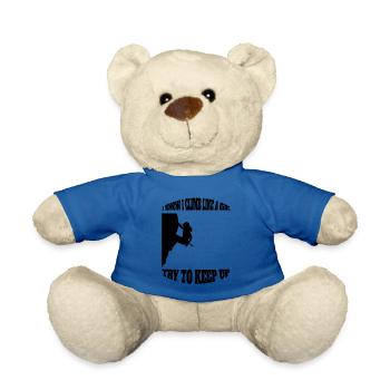 Climbing Mountaineering Girls Hiking Woman Bouldering - Teddy Bear - royal blue - Front