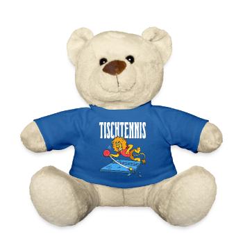 Table Tennis Lion Ping Pong Lion Outfit Table - Teddy Bear - royal blue - Front