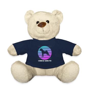 Retro Chinese Shar-Pei Dog Lover - Teddy Bear - french navy - Front
