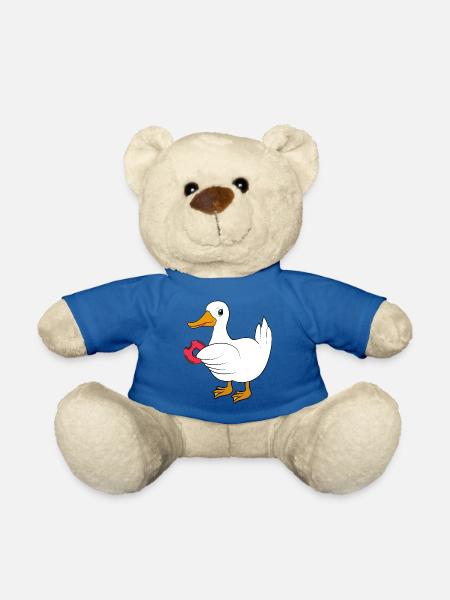 Ente mit Donut - Teddy - Königsblau