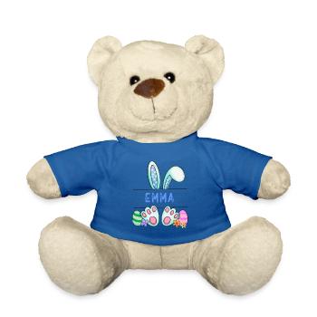 Easter Bunny, rabbit, cute Emma - Teddy Bear - royal blue - Front