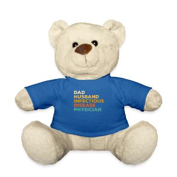 Papa Mari Médecin spécialiste des maladies infectieuses - Nounours - bleu roi - Devant