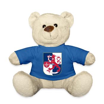 Finnland Löwenwappen, Schild mit NATO-Logo - Teddy - Königsblau - Vorne
