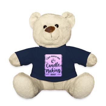 J’aime vraiment faire des bougies Okay Craft - Nounours - bleu marine - Devant