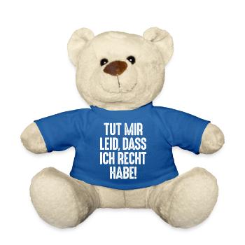 Tut mir Leid, dass ich Recht habe Rechthaber - Teddy - Königsblau - Vorne