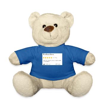 Weihnachten... ganz ohne Alkohol geht es nicht... - Teddy - Königsblau - Vorne