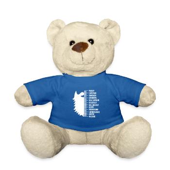 Beard Growth Chart Funny Manly Beardedman Mustache - Teddy Bear - royal blue - Front
