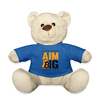 Aim Big Blockchain Crypto Kryptowährung Bitcoin - Teddy - Königsblau - Vorne