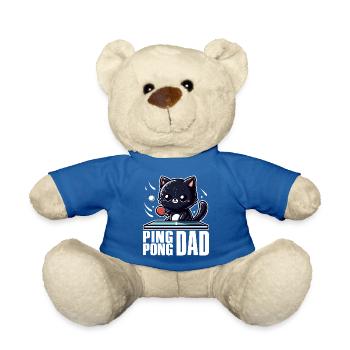 Table Tennis Katze Pingpong Black Cat Dad Outfit - Teddy - Königsblau - Vorne
