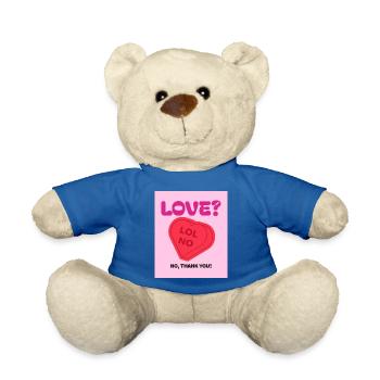 No love ! - Teddy - Königsblau - Vorne