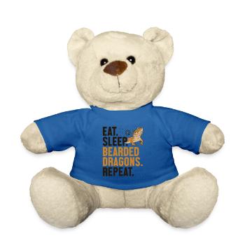 Eat Sleep Bearded Dragons Repeat Pogona Pet - Teddy Bear - royal blue - Front