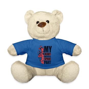 My Heart Runs With A Spare Part Catheter Open - Teddy Bear - royal blue - Front