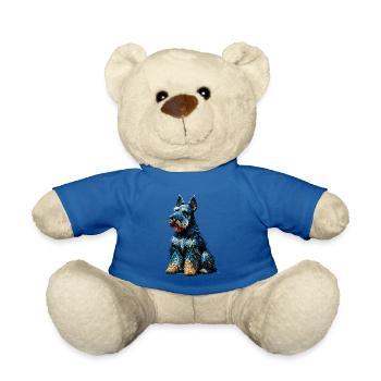 Polygon Art Kerry Blue Terrier Terriers - Teddy - Königsblau - Vorne