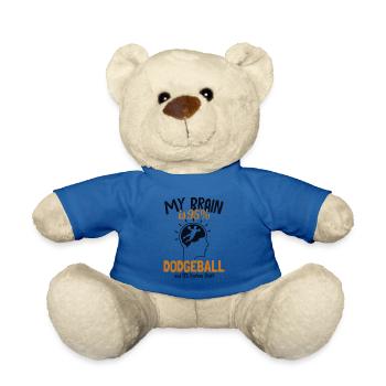 My Brain is 95% Dodgeball Prisonball Team Game - Teddy Bear - royal blue - Front