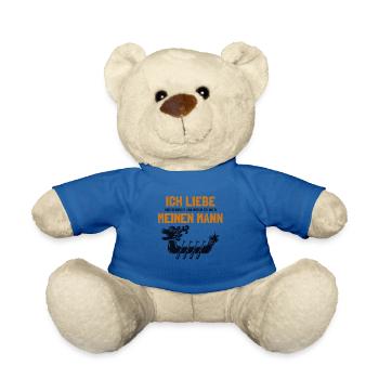 Ich liebe meinen Mann Drachenboot Team Paddler - Teddy - Königsblau - Vorne