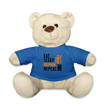 Eat Sleep Repair Repeat Inspector Repair Elevator - Teddy Bear - royal blue - Front