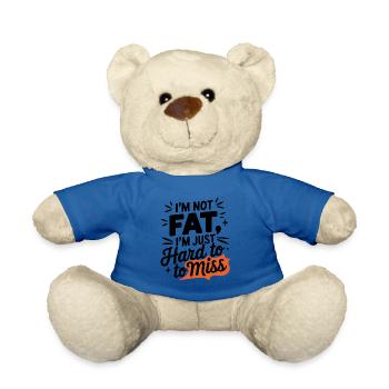 Je ne suis pas gros, difficile à manquer - Nounours - bleu roi - Devant