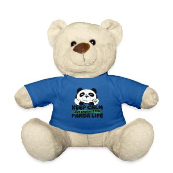 Keep Calm And Embrace The Panda Life Panda Bear - Teddy Bear - royal blue - Front