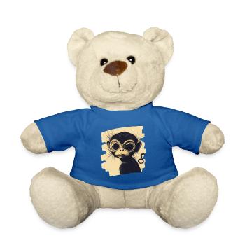 Monkey - Teddy Bear - royal blue - Front