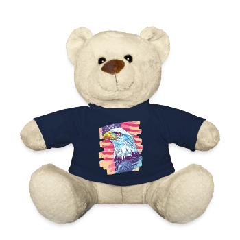 Drapeau américain avec aigle - Nounours - bleu marine - Devant