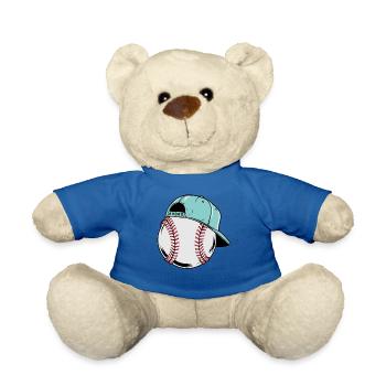 Baseball Avec Une Casquette Sport Sports Vintage Cool - Nounours - bleu roi - Devant