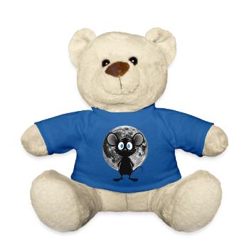 Souris de nuit au clair de lune – Douce et mystique - Nounours - bleu roi - Devant