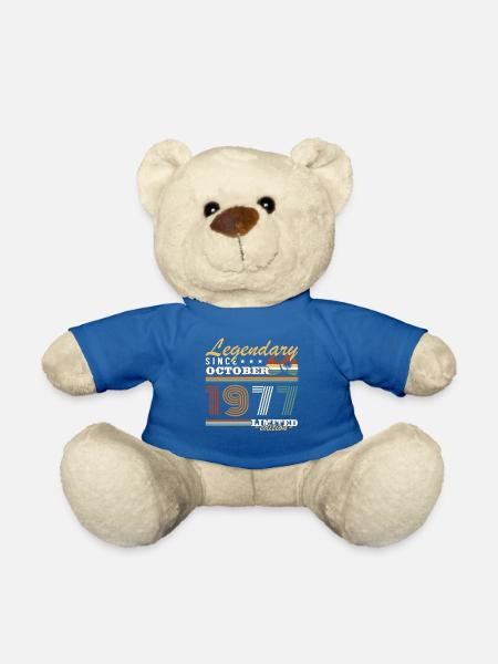 Octobre 1977 Vinatge Retro Cadeau Anniversaire - Nounours - bleu roi