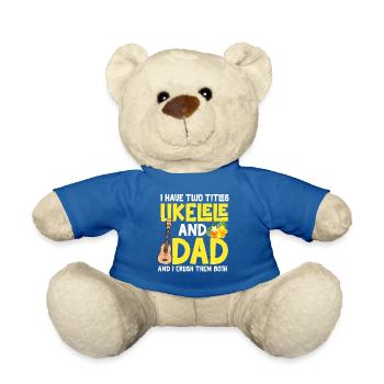 Ukulélé hawaïen Ukulélé Papa que j’ai - Nounours - bleu roi - Devant