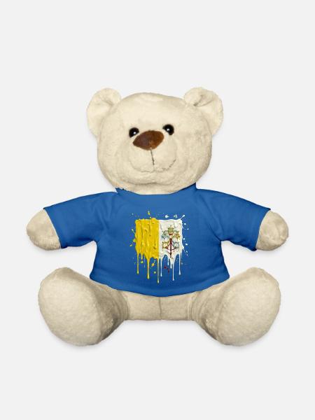 Vatikans Gelb-Weiß Farbsplit - Teddy - Königsblau
