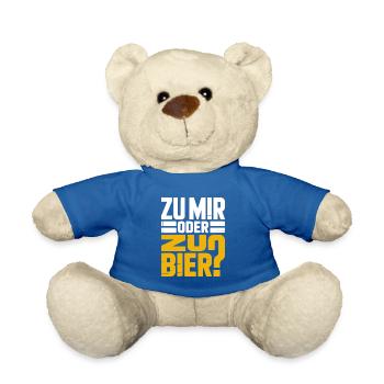 Bier Zu Mir Oder Zu Bier Flirt Single Party Malle - Teddy - Königsblau - Vorne