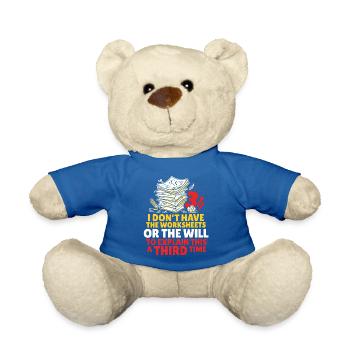 Mème Plus d’explications - Nounours - bleu roi - Devant