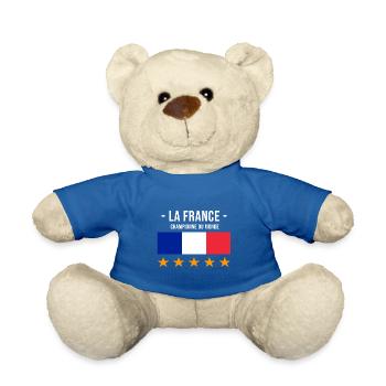 La France championne du monde - Nounours - bleu roi - Devant