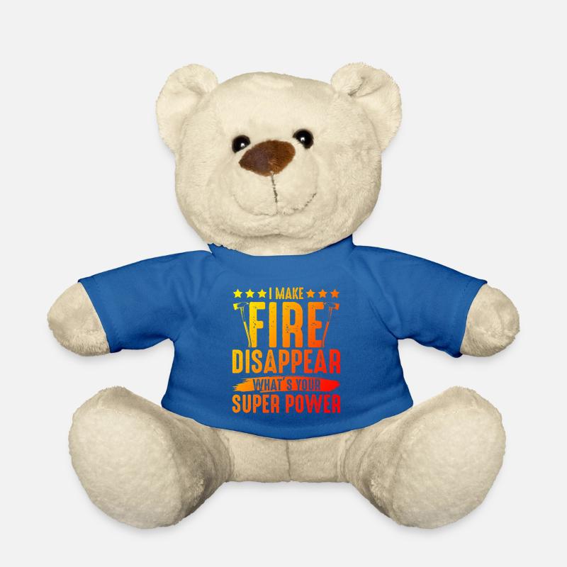 Feuerwehrmann Power Spruch - Teddy - Königsblau