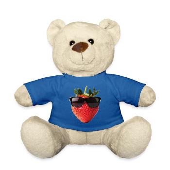 Lunettes de soleil fraise Cool - Nounours - bleu roi - Devant