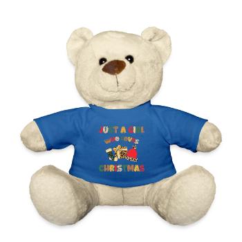 Just a Girl who loves christmas - Teddy - Königsblau - Vorne