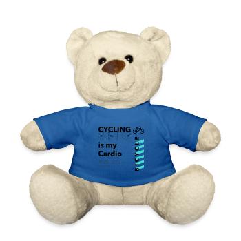 Cycling as Cardio Bicycle Mobility Nature - Teddy Bear - royal blue - Front