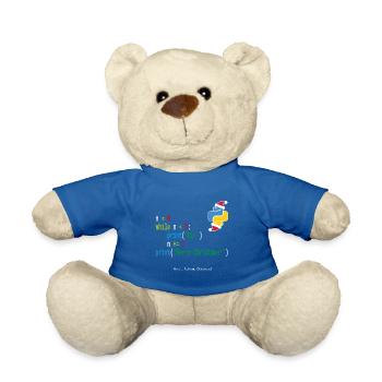 Ho! Ho! Ho! - Merry Christmas -Python Geek Design - Teddy Bear - royal blue - Front