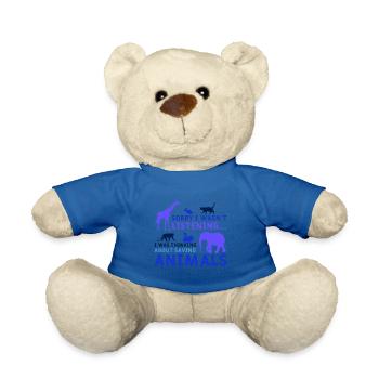 Save Animals Rescue Cats and Dogs Animal Welfare - Teddy Bear - royal blue - Front