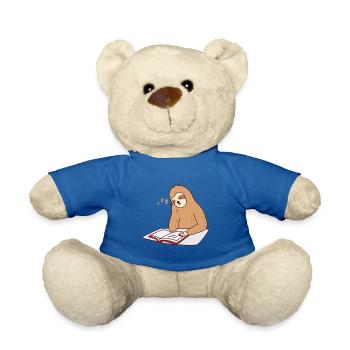 Livres paresseux lisant Sleeping Fatigué Lazy - Nounours - bleu roi - Devant