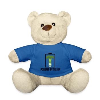 Powered by Celery Plant Food Leek Vegetables - Teddy Bear - royal blue - Front