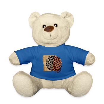 Artsy Waffle Design Food Hobby Chef Gourmet - Teddy Bear - royal blue - Front