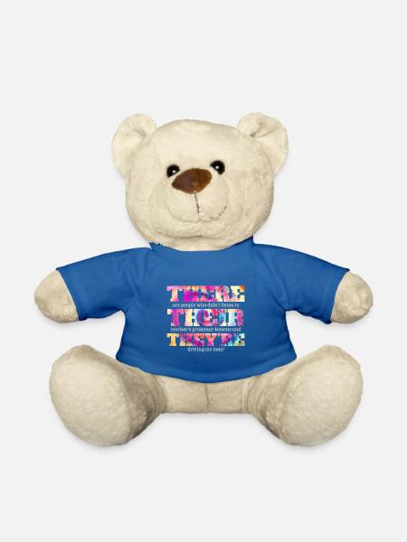 Englischlehrer Geschenke Englischklasse Grammatik - Teddy - Königsblau