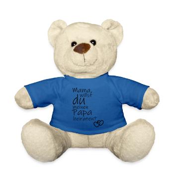 Mama, willst du meinen Papa heiraten? - Teddy - Königsblau - Vorne