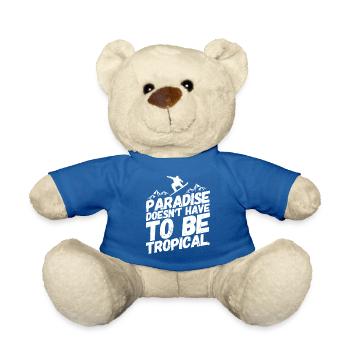 Snowboarding Snowboard Snowboarder Paradies - Teddy - Königsblau - Vorne