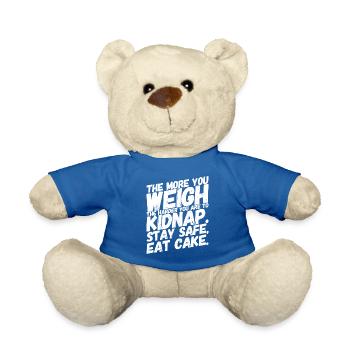 Funny cool funny sayings cake - Teddy Bear - royal blue - Front