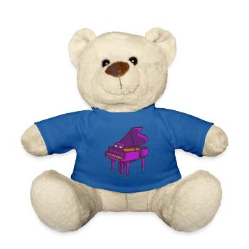 Piano Piano Pianiste Musicien Music Wings player - Nounours - bleu roi - Devant