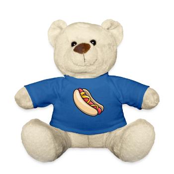 Hot Dog Hot Dog Fast Food Stand Bosna Fun - Teddy Bear - royal blue - Front