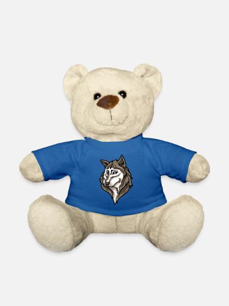 Wolf Wölfe Werwolf Mond Vollmond Lustiger Wilder - Teddy - Königsblau