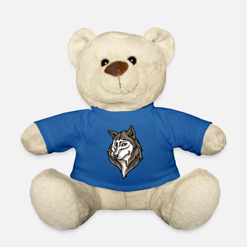 Wolf Wölfe Werwolf Mond Vollmond Lustiger Wilder - Teddy - Königsblau